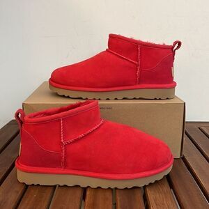 UGG Classic Ultra Mini Booties Red US Women Size 6/UK 4/EU 37(Box without lid)